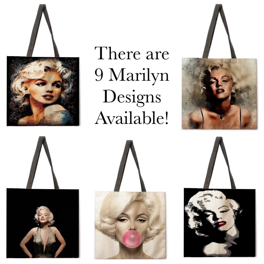 Eco-Friendly Iconic Marilyn Monroe Movie Star Folding Tote Bag - Picture 12 of 14
